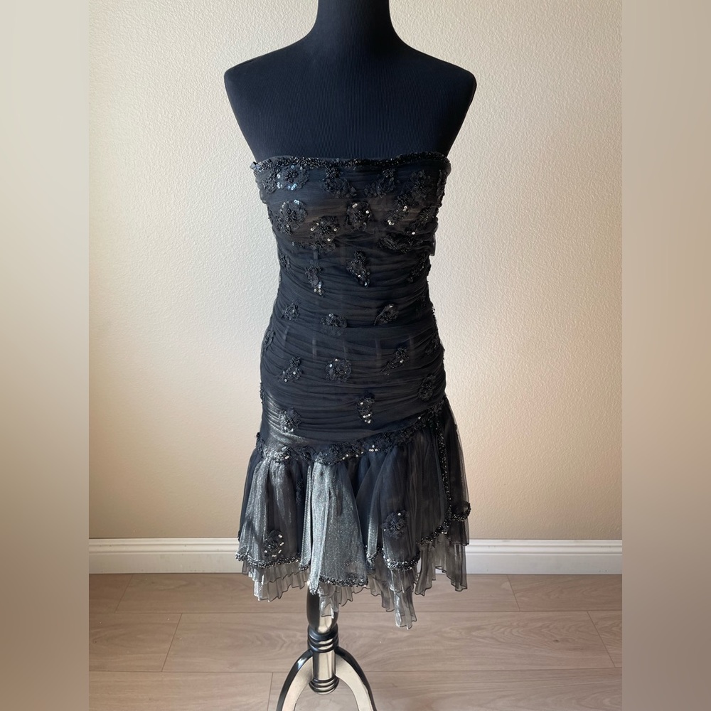 Le Gala Black Mini Dress Size 8